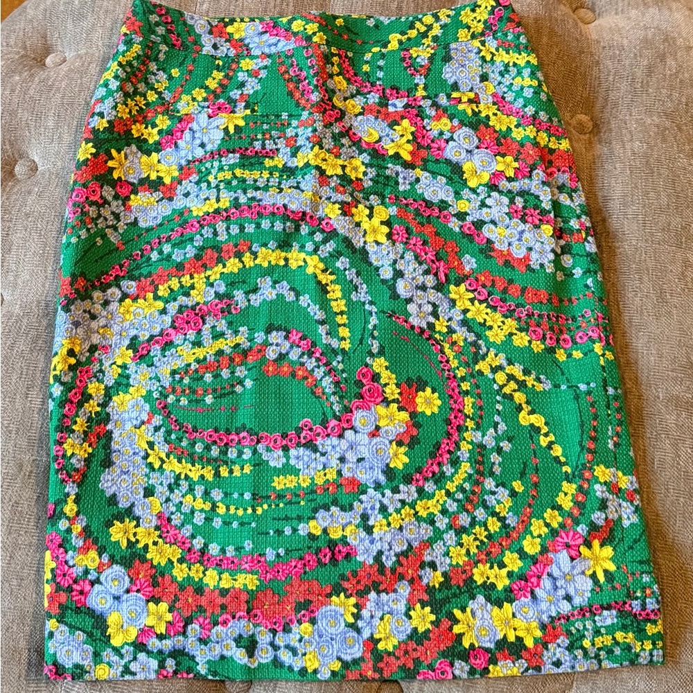 Talbots Multicolor Floral Skirt Size 2